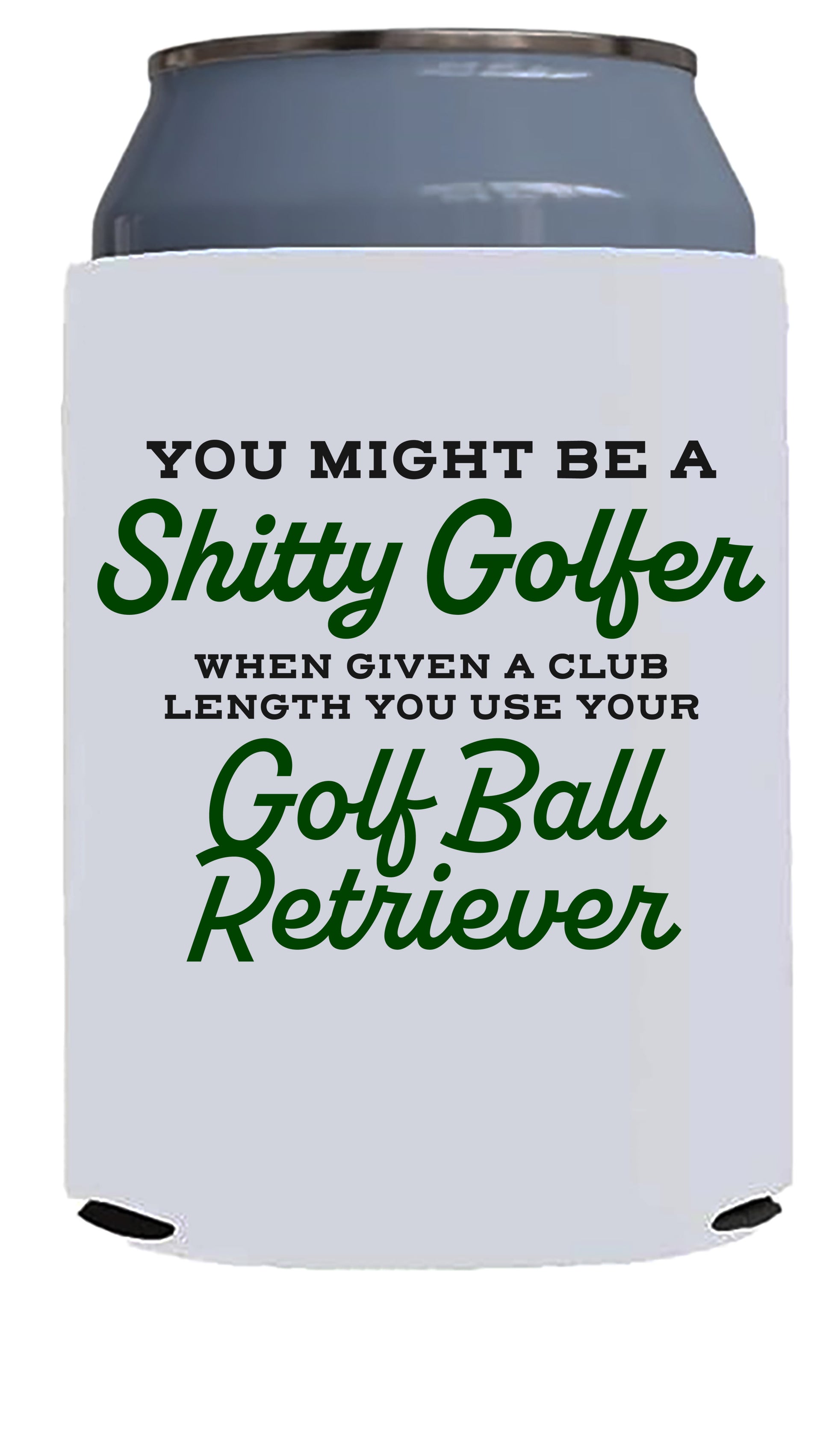 Funny Golf Can Cooler - Golf Gift - Golf Coozie for Beer, Hard