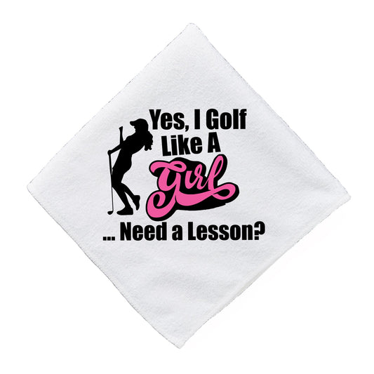 Fun Golf Towel for Women - Yes I Golf Like a Girl