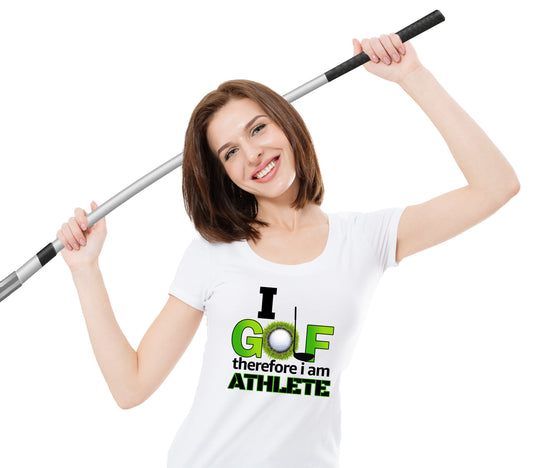I Golf Therefore I am Athlete - Ladies Golf Shirt