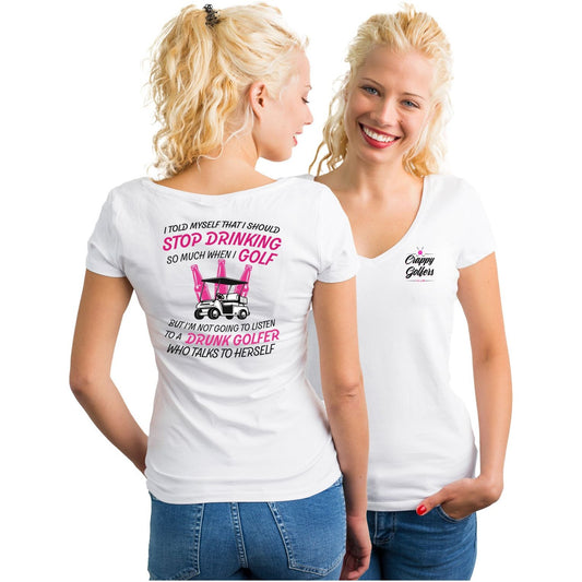 Ladies Golf Shirt - Drunk Golfer