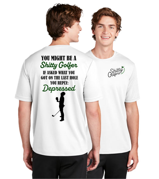 Last Round Depressed - Mens Novelty Golf Shirt