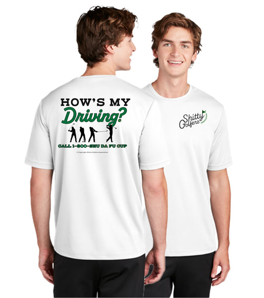 How's My Driving - Funny Golf T-Shirt for Men