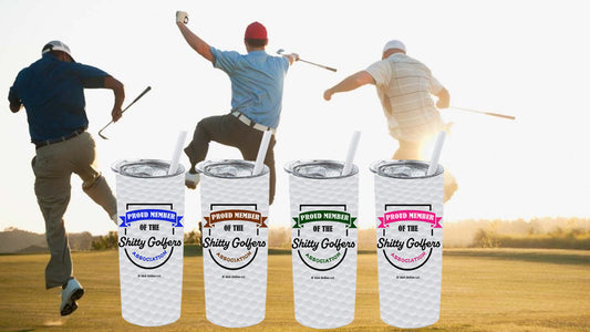 Proud Member of the Shitty Golfer Association Golf Ball Tumbler - Stainless Steel Tumblers - Travel Mugs