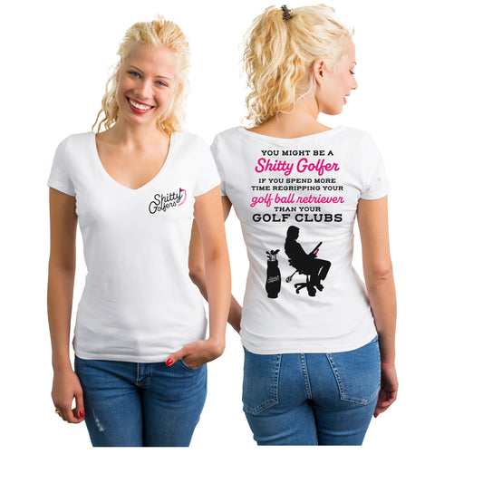 Funny Ladies Golf T Shirts | Golfing Shirts for Women | Regripping Clubs | Witty Golf Tees