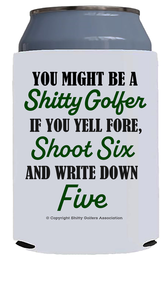 Yell Fore Funny Golf Can Sleeve - Beer Koozies - Can Cooler
