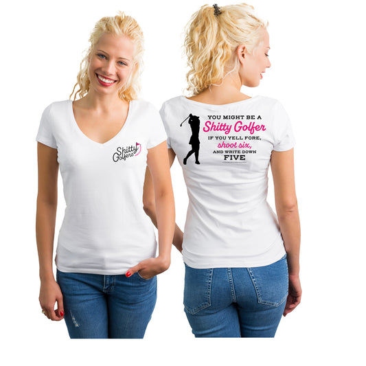 Funny Ladies Golf Shirts - Yell Fore - Golfing TShirts for Women