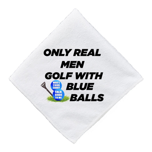 Real Men Blue Balls - Personalized Golf Towel