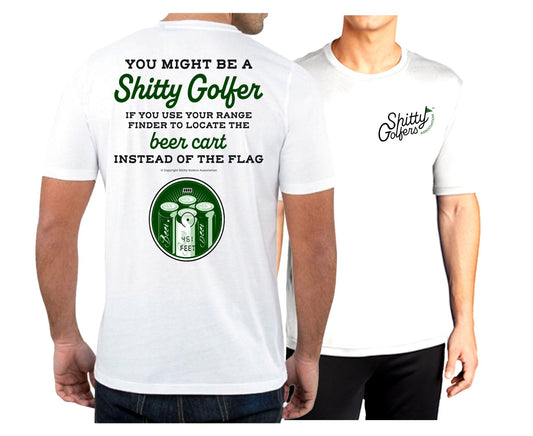 Beer Cart - Range Finder Funny Golf Shirts for Men