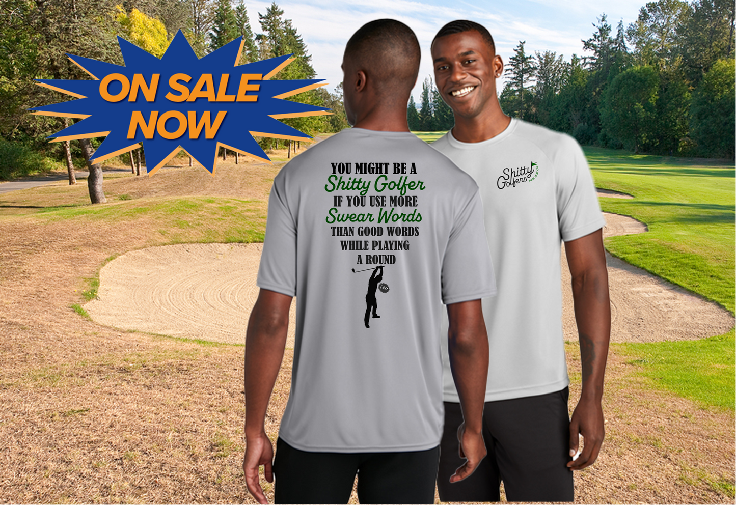 Men's Sassy Golf Shirt - Swear Words On Sale Now!