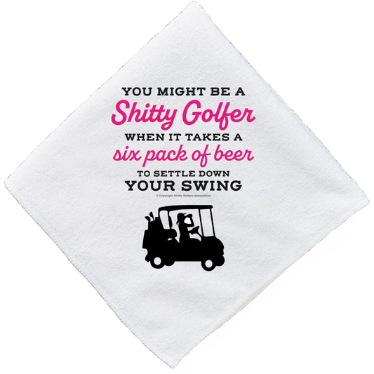 Funny Golf Towels for Men and Women - 6-Pack of Beer
